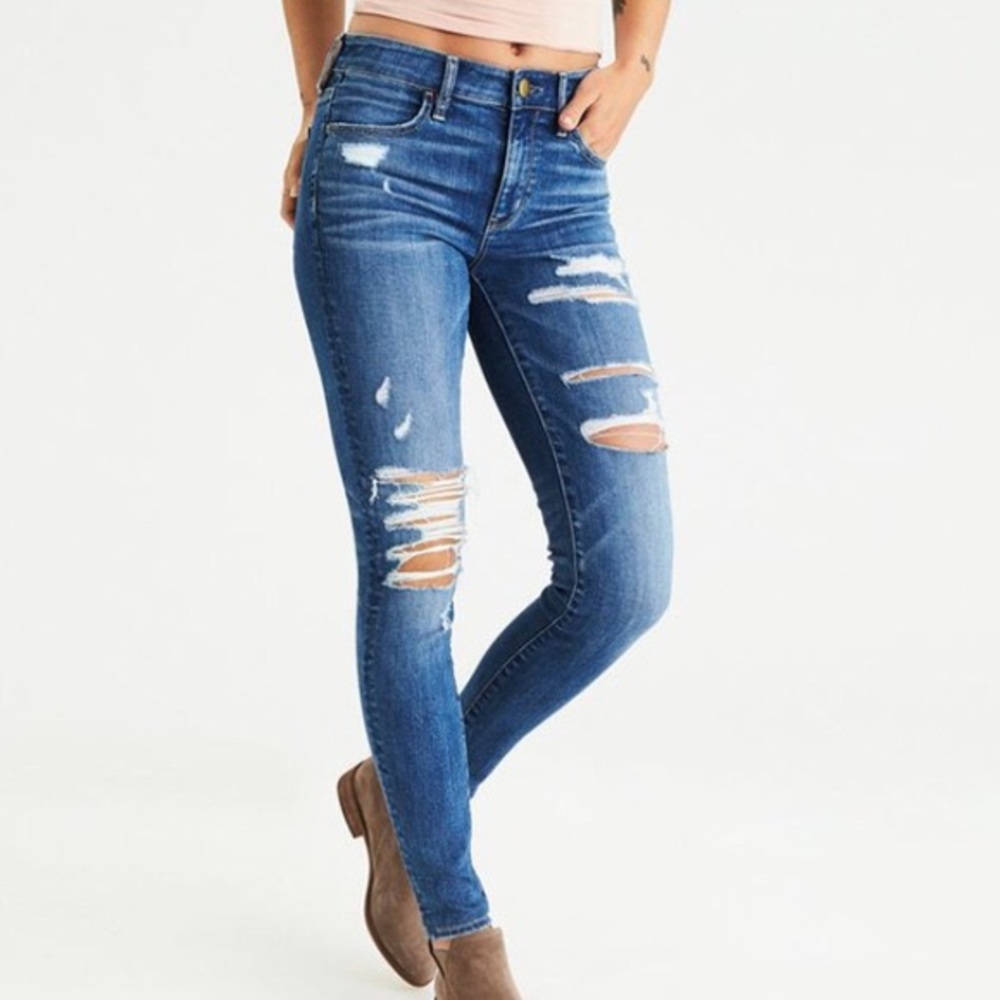 American Eagle Ripped Skinny Jeans